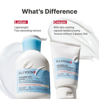 Crema hidratante Ceramide Ato Concentrate — para piel seca y sensible, hidratación duradera de 100 horas, repara la barrera de hidratación - Illiyoon
