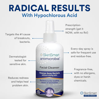 Limpiador facial Antimicrobial Facial Cleanser para brotes y rojeces - SkinSmart