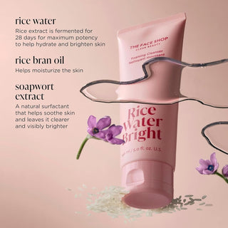 Limpiador facial Rice Water Bright Foaming Cleanser - THE FACE SHOP
