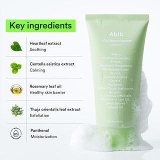Limpiador facial Mild Foam Cleanser Heartleaf Foam - Abib
