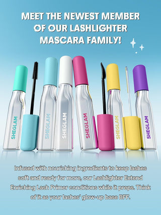 Pre-Máscara de Pestañas Lashlighter Extend Enriching Lash Primer: pestañas más gruesas y largas - Sheglam