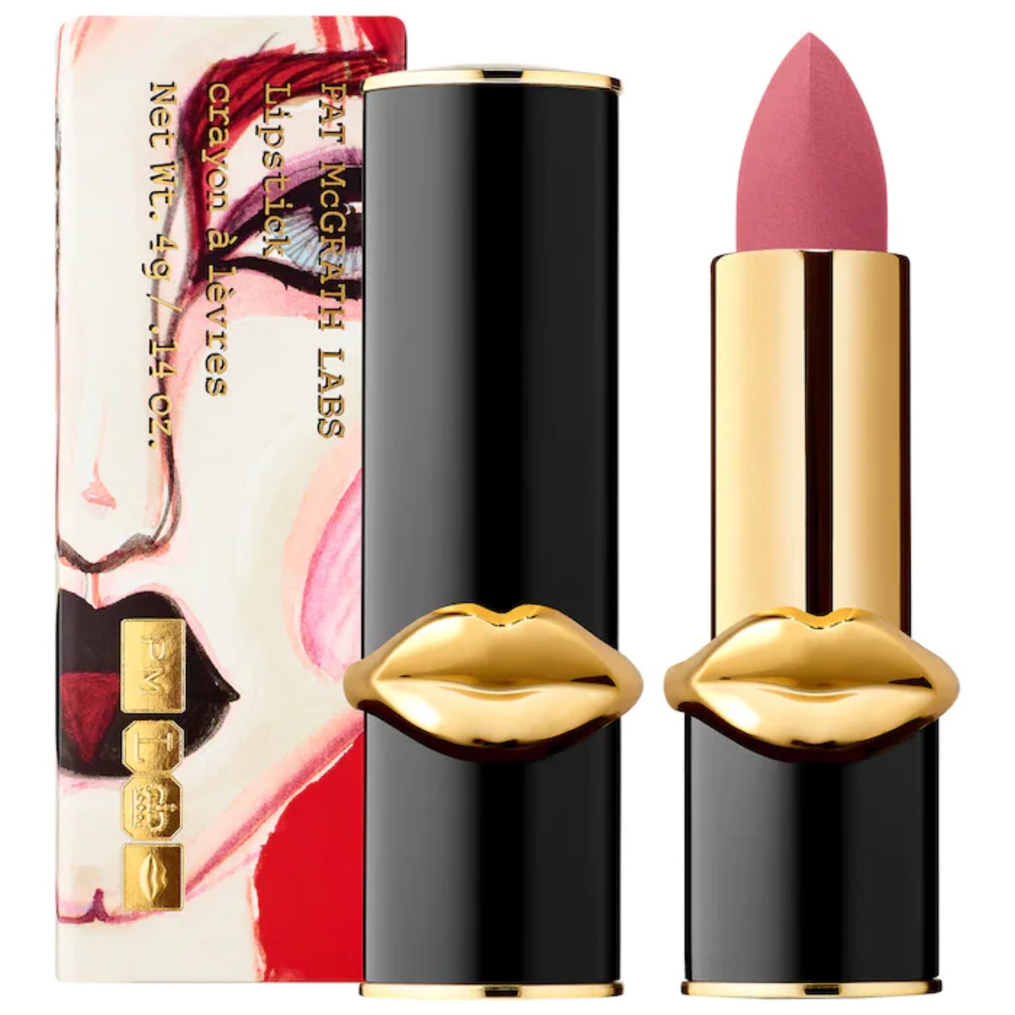 Labial MatteTrance - PAT McGRATH LABS vista frontal con fondo blanco.