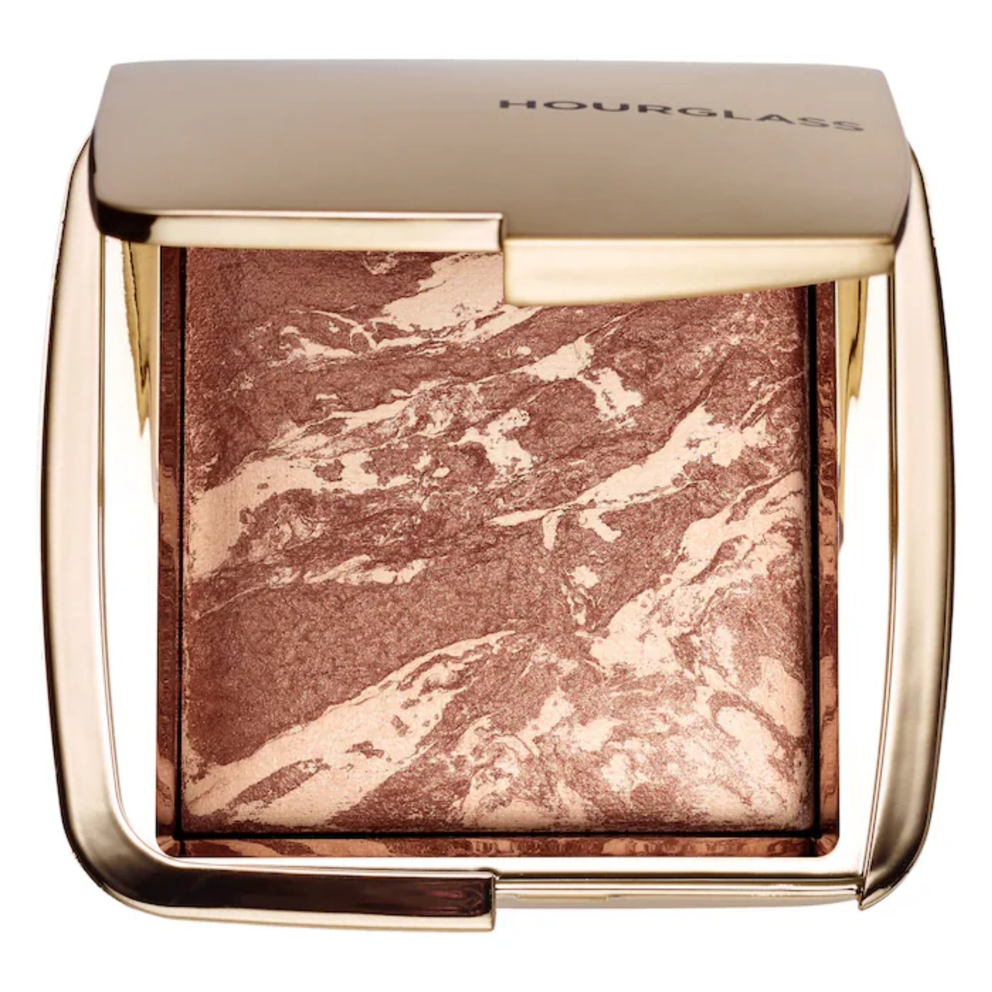 Bronzer Iluminador Ambient Lighting - Hourglass vista frontal con fondo blanco.