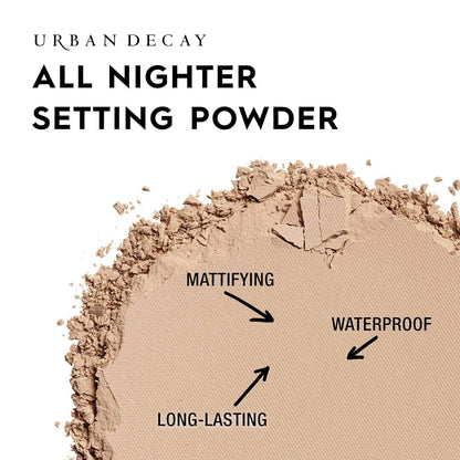 Polvo Compacto ALL NIGHTER - Urban Decay vista frontal con fondo blanco.