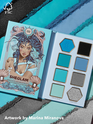 Paleta de Sombras Ambitious Aquarius — Glitter Metallic Palette Horoscope Collection - Sheglam