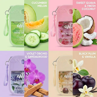 Set Desinfectante de manos Hidratante Power Mist con llavero y estuche - Wish