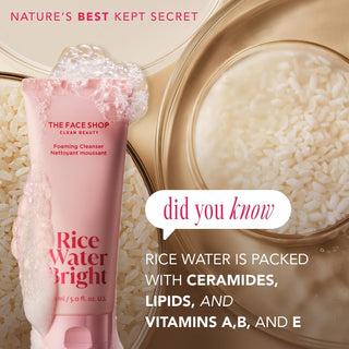 Limpiador facial Rice Water Bright Foaming Cleanser - THE FACE SHOP