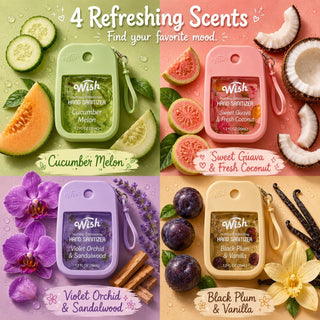 Set Desinfectante de manos Hidratante Power Mist con llavero y estuche - Wish