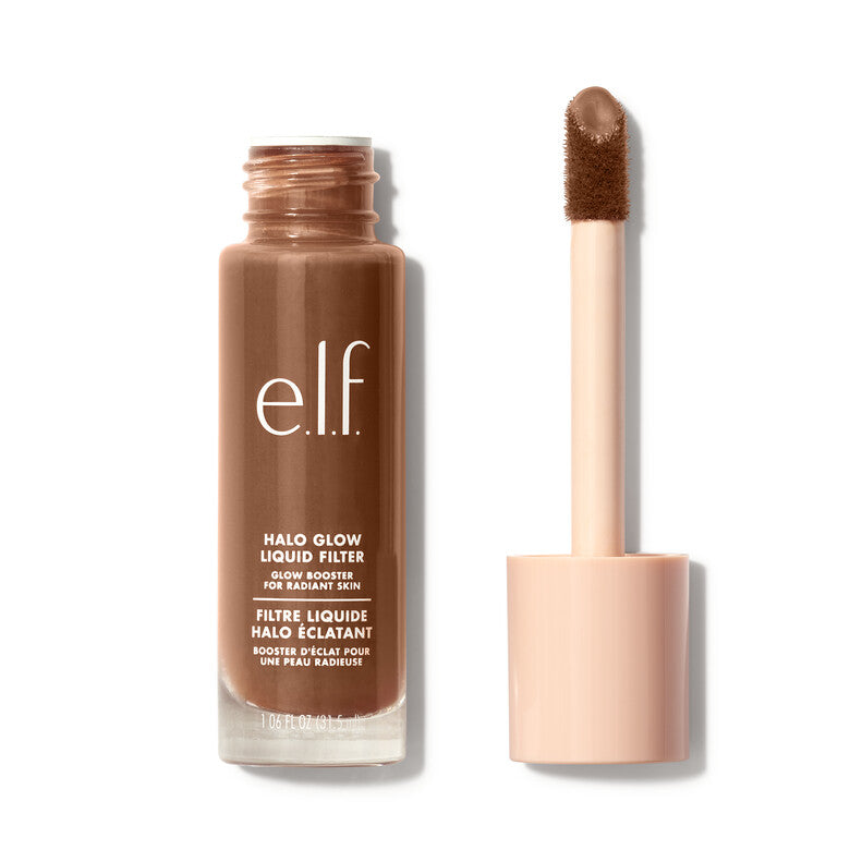 Base de maquillaje ultra ligera Halo Glow Liquid Filter - elf Cosmetics vista frontal con fondo blanco.