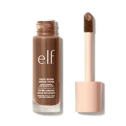 Base de maquillaje ultra ligera Halo Glow Liquid Filter - elf Cosmetics vista frontal con fondo blanco.