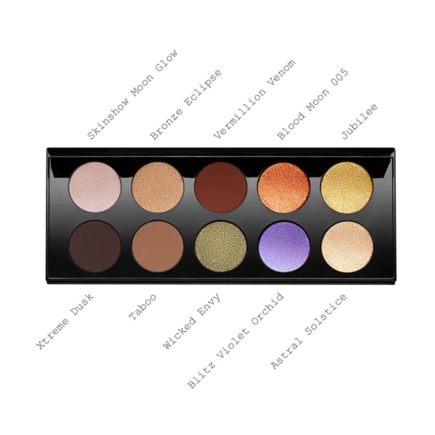 Paleta de Sombras de Ojos Mothership VI: Midnight Sun - PAT McGRATH LABS vista frontal con fondo blanco.