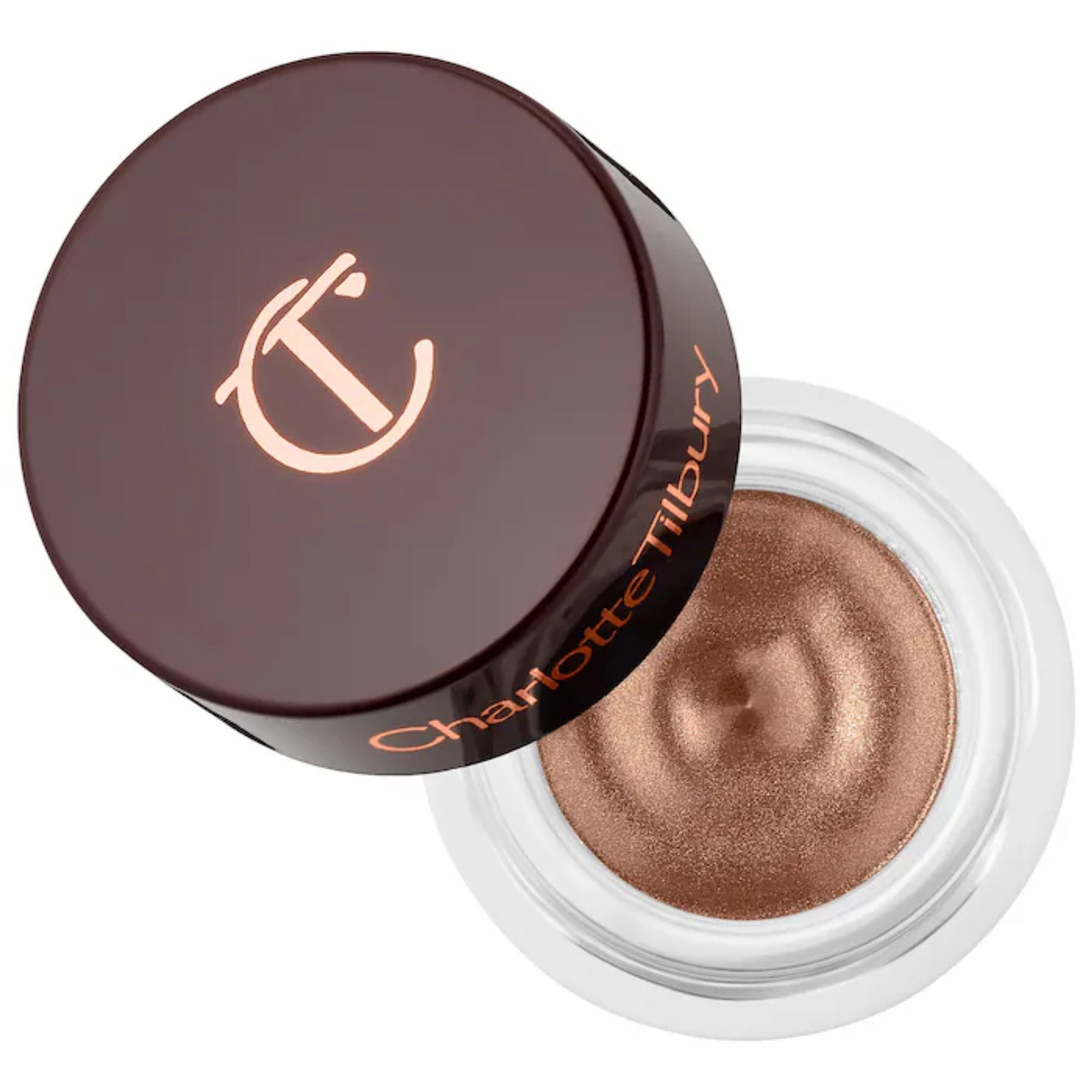 Sombra de ojos en Crema Brillosa - Charlotte Tilbury vista frontal con fondo blanco.