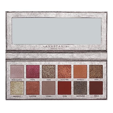 Paleta de sombras de ojos Rose Metals - Anastasia Beverly Hills vista frontal con fondo blanco.