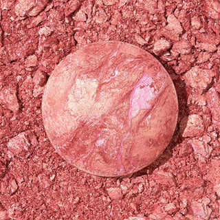 Rubor Baked Blush-n-Brighten Marbleized - Laura Geller vista frontal con fondo blanco.