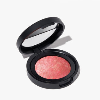 Rubor Baked Blush-n-Brighten Marbleized - Laura Geller vista frontal con fondo blanco.