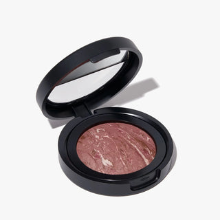 Rubor Baked Blush-n-Brighten Marbleized - Laura Geller vista frontal con fondo blanco.