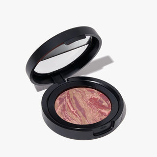Rubor Baked Blush-n-Brighten Marbleized - Laura Geller vista frontal con fondo blanco.