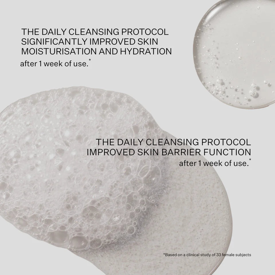 Set Limpiador Facial The Daily Cleansing Protocol™ - Victoria Beckham Beauty vista frontal con fondo blanco.