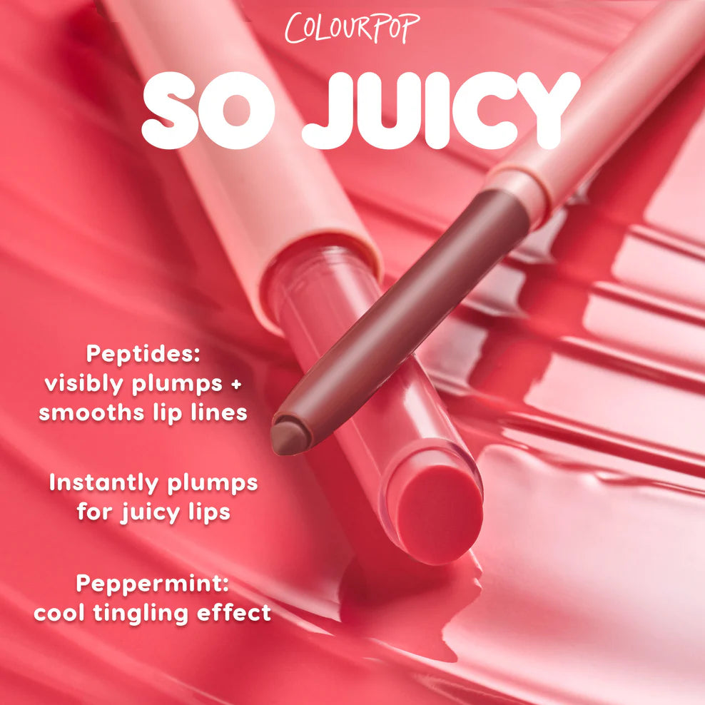 Bálsamo Labial So Juicy™ Plumping Gloss Balm with Peptides - ColourPop vista frontal con fondo blanco.