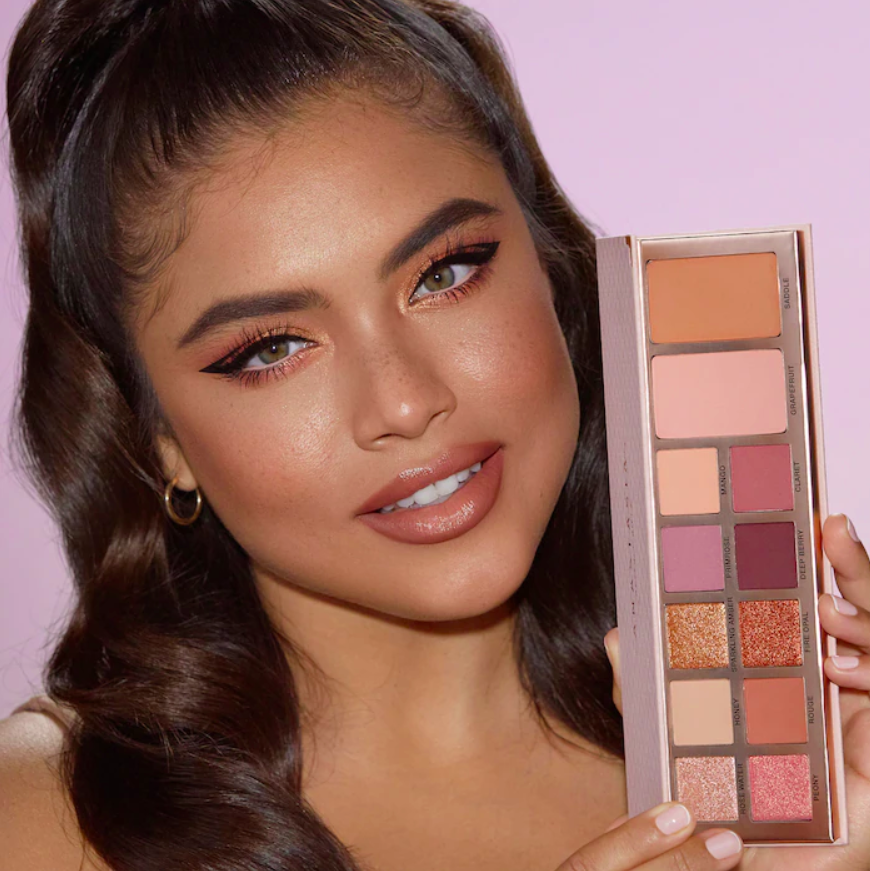 Paleta de sombras de ojos y rostro Primrose All In One - Anastasia Beverly Hills vista frontal con fondo blanco.