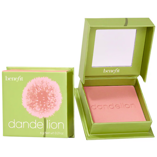 Rubor Dandelion Baby-Pink - Benefit Cosmetics vista frontal con fondo blanco.