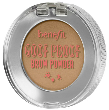 Polvo para cejas rellenador Goof Proof - Benefit Cosmetics vista frontal con fondo blanco.