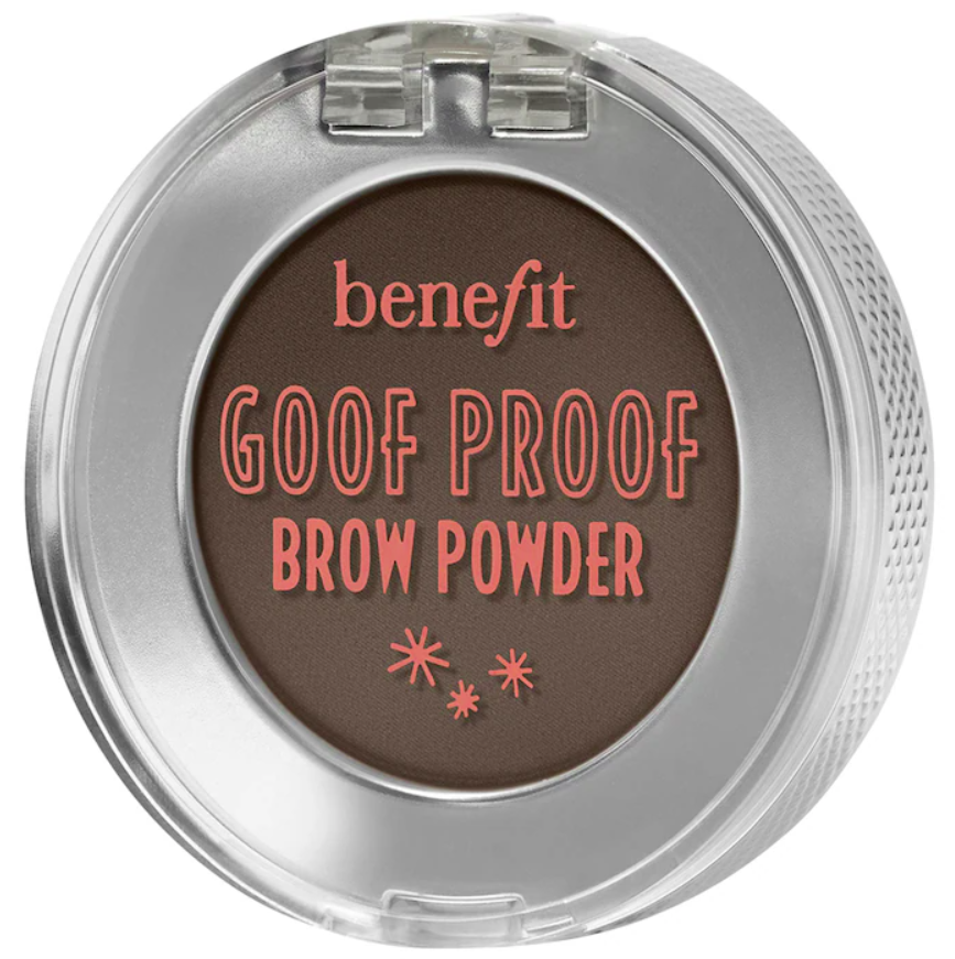 Polvo para cejas rellenador Goof Proof - Benefit Cosmetics vista frontal con fondo blanco.