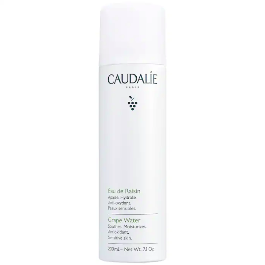 Bruma facial hidratante de agua de uva - Caudalie vista frontal con fondo blanco.