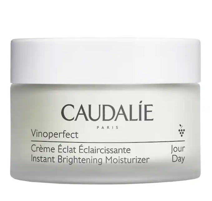 Crema Hidratante Iluminadora Instantánea con Niacinamida Vinoperfect - Caudalie vista frontal con fondo blanco.