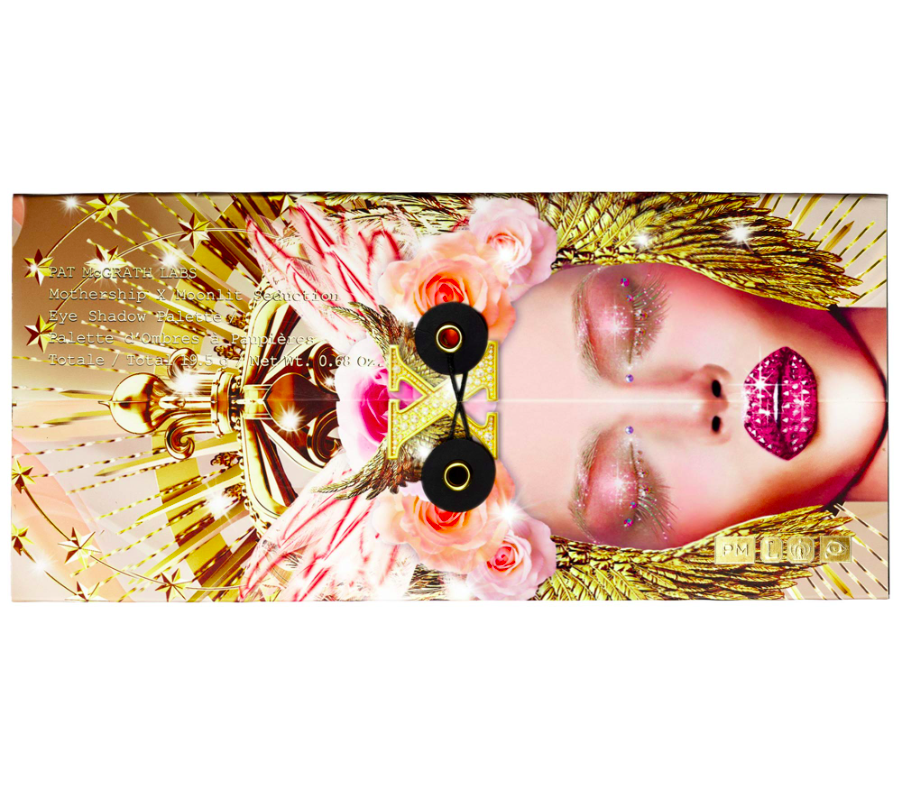 Paleta de Sombras de Ojos Mothership X:  Moonlit Seduction - PAT McGRATH LABS vista frontal con fondo blanco.