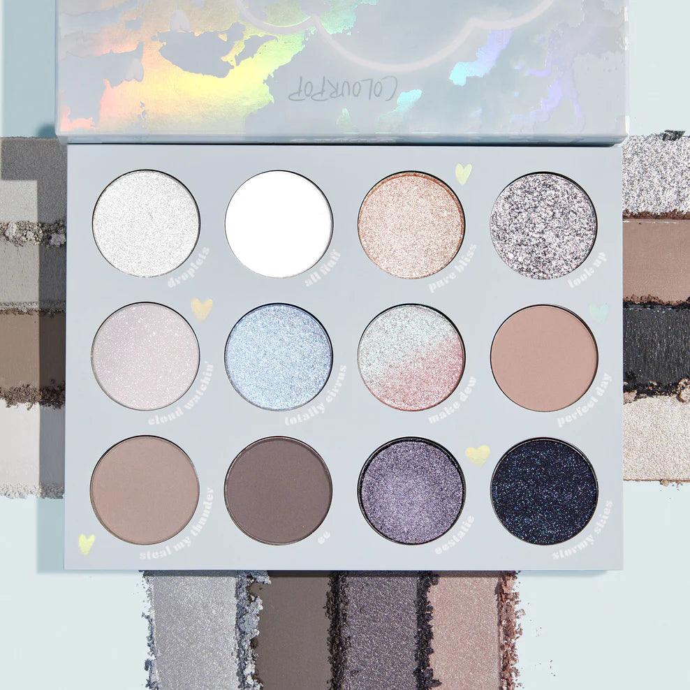 Paleta de Sombras de Ojos Cloud 9 - ColourPop vista frontal con fondo blanco.