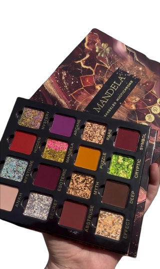 Paleta de Sombra de Ojos Mandela Marbled Multichrome Magnetic Eyeshadow Palette - Kaima Cosmetics