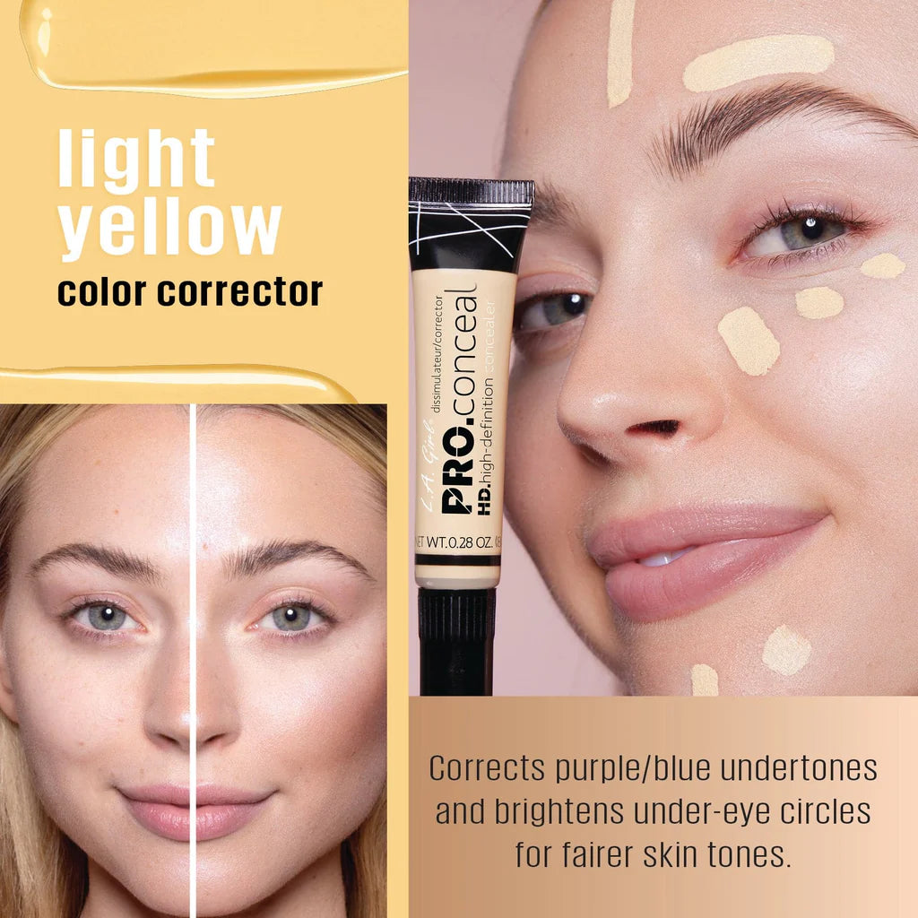 Corrector HD PRO.CONCEAL™ - L.A. Girl vista frontal con fondo blanco.