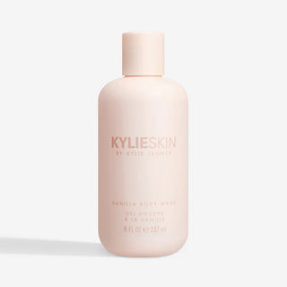 Vanilla body wash™ Gel de baño - Kylie Cosmetics vista frontal con fondo blanco.