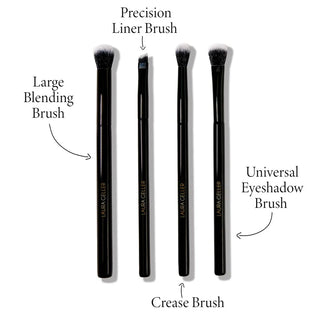 Set de Brochas Shadow Skills 4PC Eye Brush - Laura Geller vista frontal con fondo blanco.