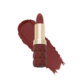 Labial Color Fetish Matte Lipstick - Milani vista frontal con fondo blanco.