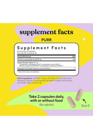 Purr — Vaginal Health Probiotic Capsules - Lemme