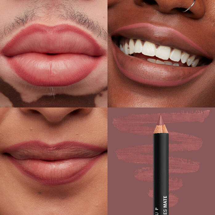 Delineador de labios Suede Matte Lip liner - NYX vista frontal con fondo blanco.