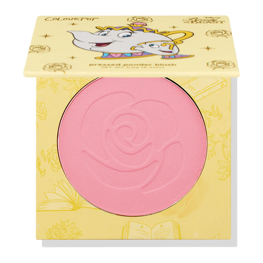 Rubor Ed. Limitada mrs. potts & chip`- ColourPop vista frontal con fondo blanco.