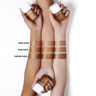 Bronzing Drops - elf cosmetics vista frontal con fondo blanco.