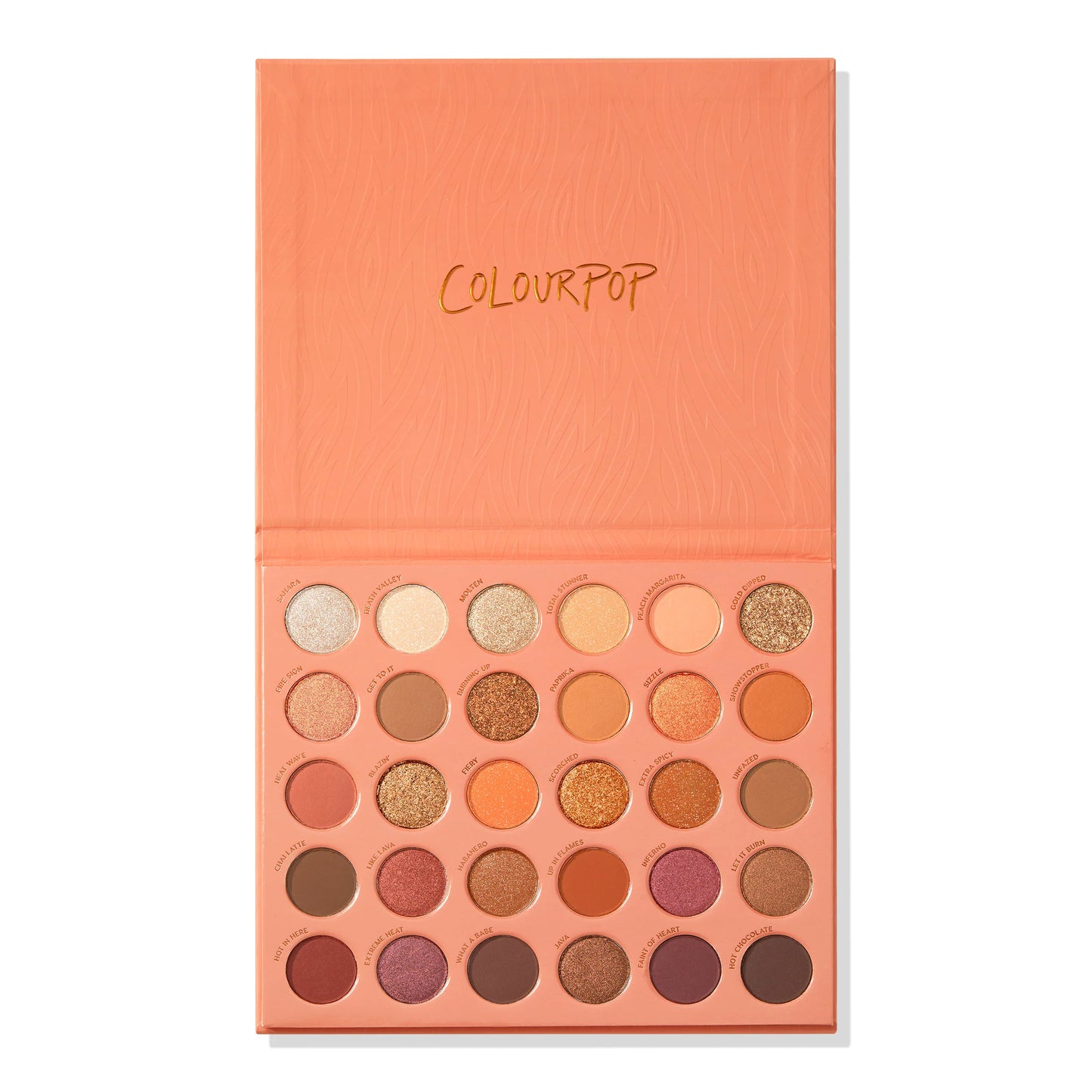 Paleta de Sombras de Ojos Smokin' hot - ColourPop vista frontal con fondo blanco.