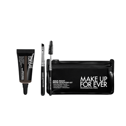 Kit para cejas AQUA RESIST BROW SCULPTOR KIT - MAKE UP FOR EVER vista frontal con fondo blanco.