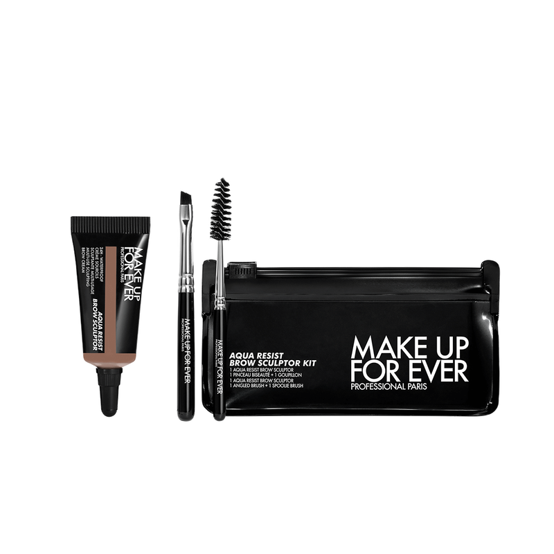 Kit para cejas AQUA RESIST BROW SCULPTOR KIT - MAKE UP FOR EVER vista frontal con fondo blanco.