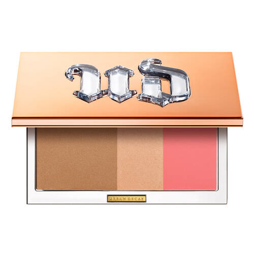 Paleta STAY NAKED THREESOME Iluminador + Bronzer + Rubor - Urban Decay vista frontal con fondo blanco.