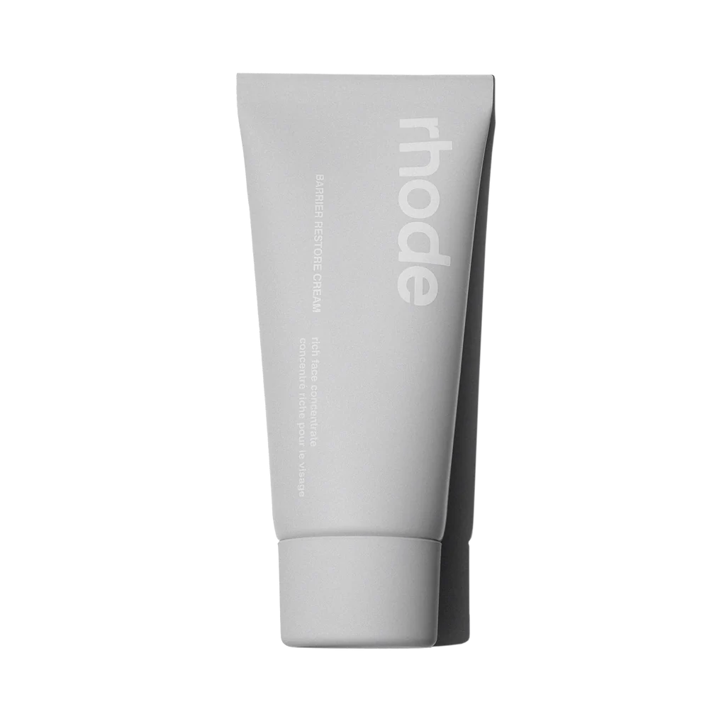 Crema Facial Hidratante Barrier restore - Rhode Skin vista frontal con fondo blanco.