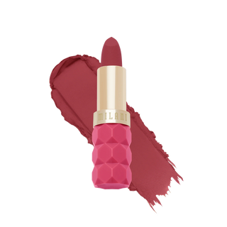Labial Color Fetish Matte Lipstick - Milani vista frontal con fondo blanco.