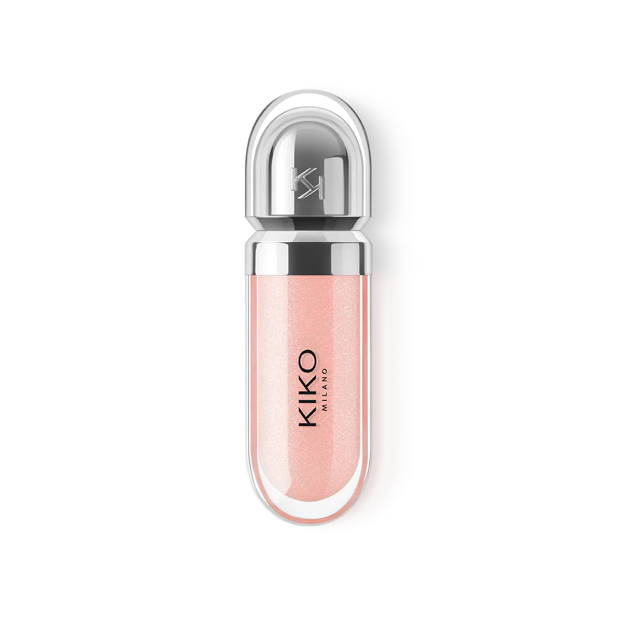 Labial 3d hydra lipgloss - KIKO vista frontal con fondo blanco.