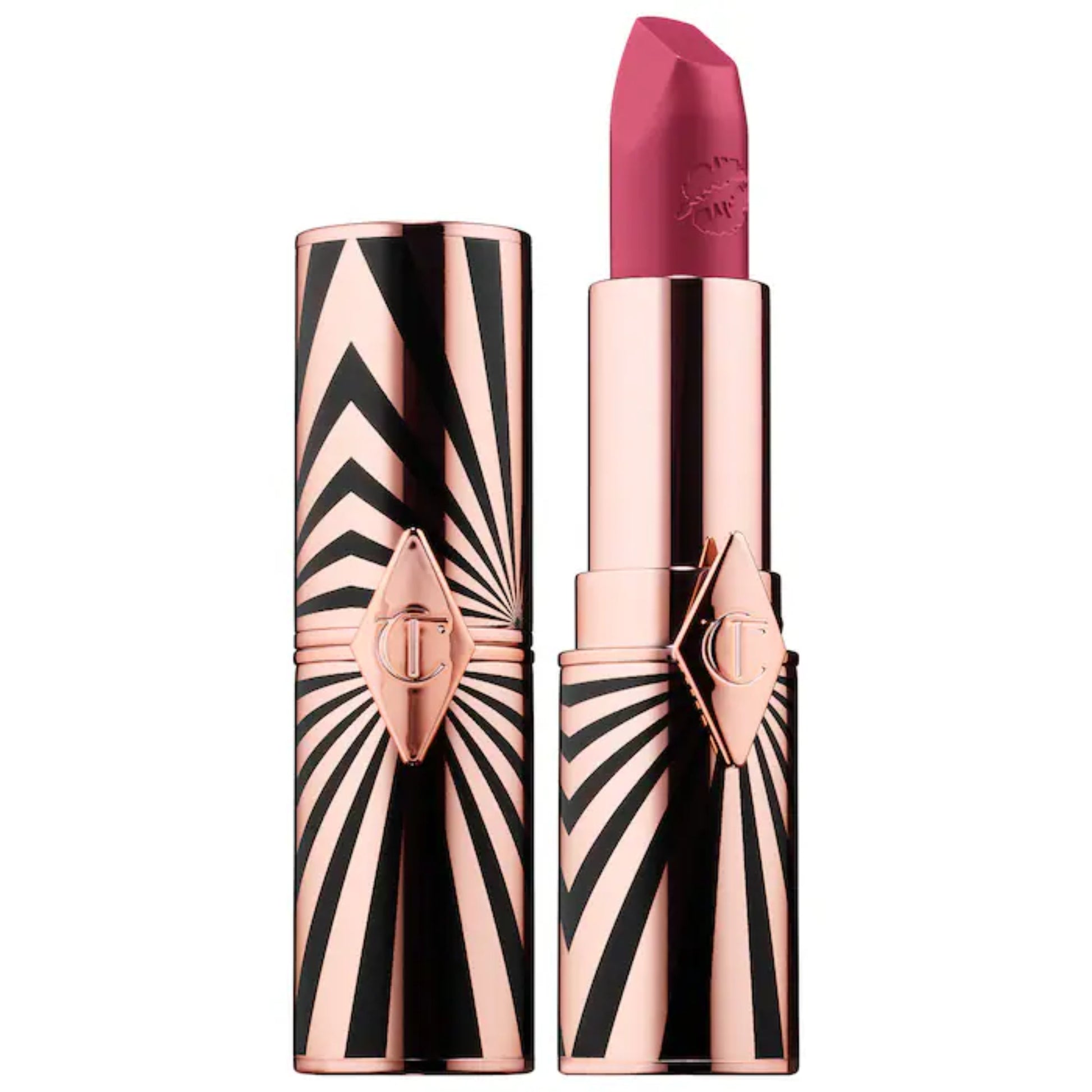 Labial Hot Lips 2 - Charlotte Tilbury vista frontal con fondo blanco.