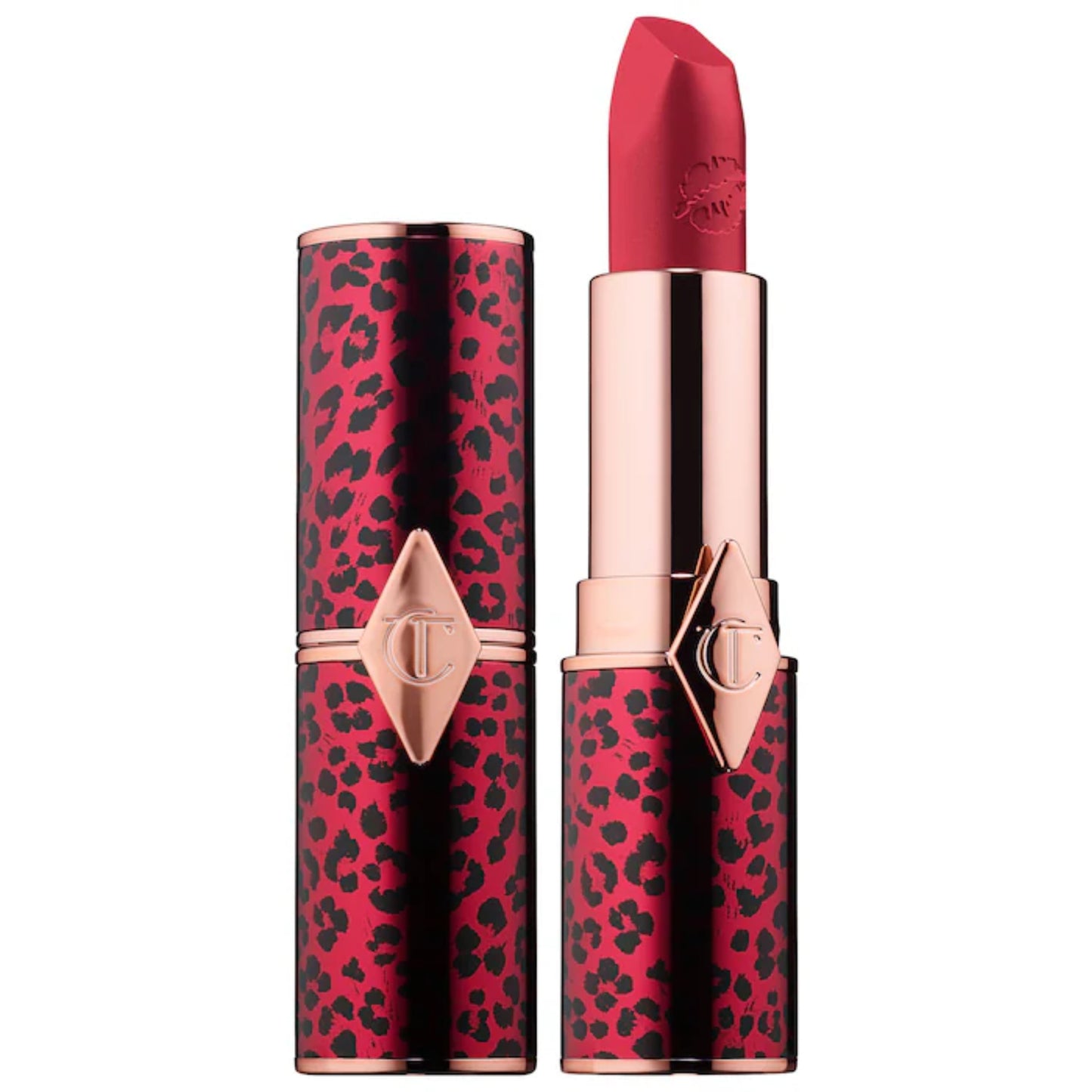 Labial Hot Lips 2 - Charlotte Tilbury vista frontal con fondo blanco.