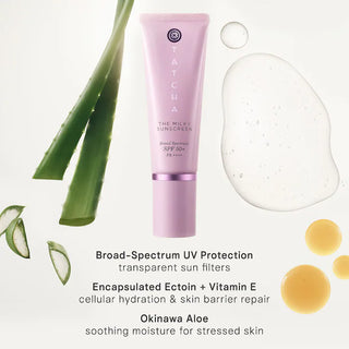 Protector Solar de Amplio Espectro The Milky Sunscreen SPF 50+ Con Ectoína encapsulada + Vitamina E - Tatcha